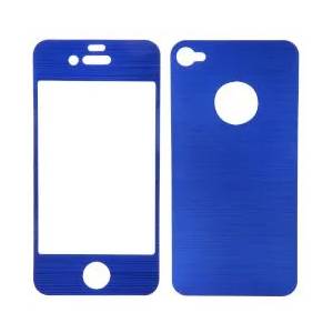 Sentio Screen Protector for iPhone 4S Metal Blue 2in1