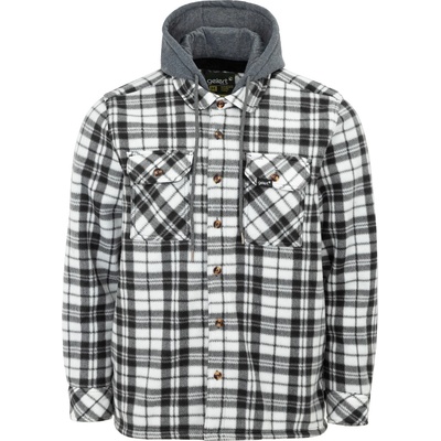Gelert Поларено яке Gelert Men's Sherpa Fleece Long Sleeve Button-Up Sherpa Jacket - Black/White