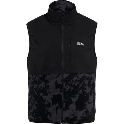 Horsefeathers pánska flísová vesta DUVAL FLEECE VEST čierna biela