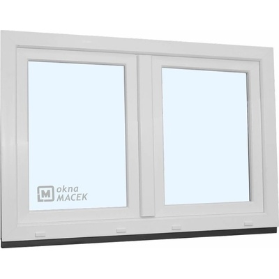 KNIPPING Plastové okno - 70 AD, 1500x900 mm, O+OS klapačka, bílá Sklo: čiré