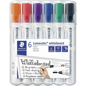 STAEDTLER Маркер Staedtler WB Lumocolor, кръгъл 2 мм, асортимент (6) (351 WP6)