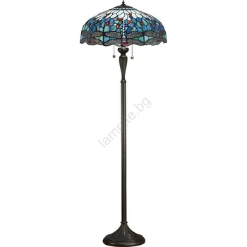 Endon Lighting 64069 - Подова лампа Tiffany DRAGONFLY 2xE27/60W/230V Ø 50 см (EN0293)