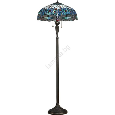Endon Lighting 64069 - Подова лампа Tiffany DRAGONFLY 2xE27/60W/230V Ø 50 см (EN0293)