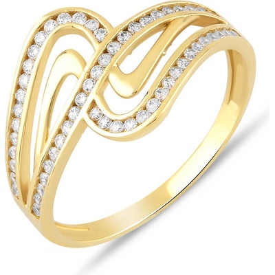 Lillian Vassago zlatý prsten se zirkony LLV06 GR159