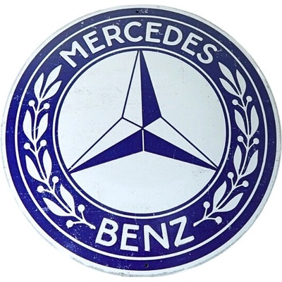Plechová ceduľa Mercedes Benz, Ø 35 cm