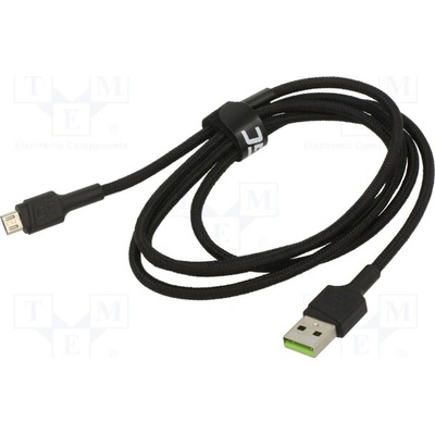 Green Cell KABGC20 USB 2.0, USB A vidlice, USB B micro vidlice, 1,2m, černý