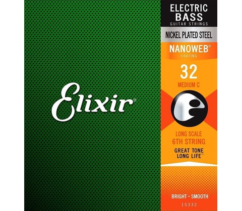 Elixir Bass Nanoweb 15332 Medium C 032