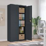 vidaXL Шкаф за папки антрацит 90x40x180 см стомана (339755)