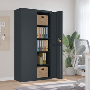 vidaXL Шкаф за папки антрацит 90x40x180 см стомана (339755)