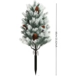  Изкуствено Коледно дръвче заскрежено с шишарки 60 см