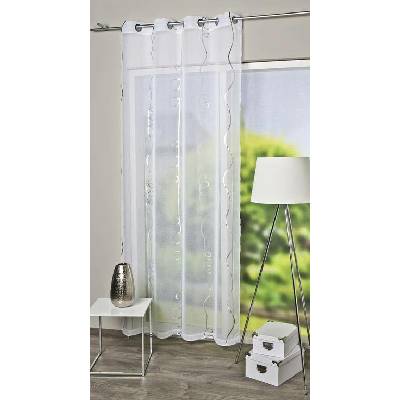 HOME WOHNIDEEN hotová záclona 53306 LOOPING 1705 stribrna 245x140 cm (v x s)