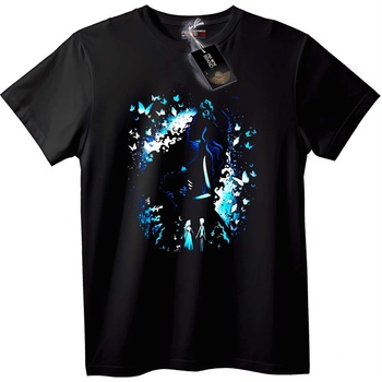 NOONEBRAND Тениска Меч и пеперуди аниме - 2XL, Black