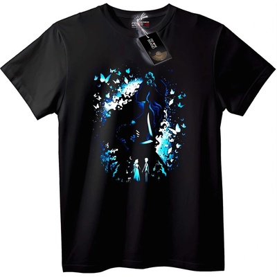 NOONEBRAND Тениска Меч и пеперуди аниме - 2XL, Black