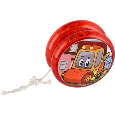 Teddies Jojo dopravní prostředky svítící plast 6cm červená