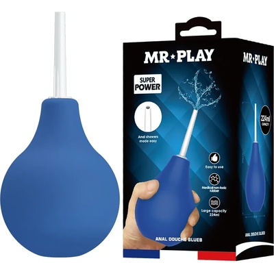Анален душ с тънък накрайник - Mr. Play Anal Douche Blue (DEBRA01616)