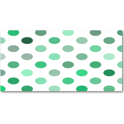 Fotoobraz na skle zelené bodky 100x50 cm
