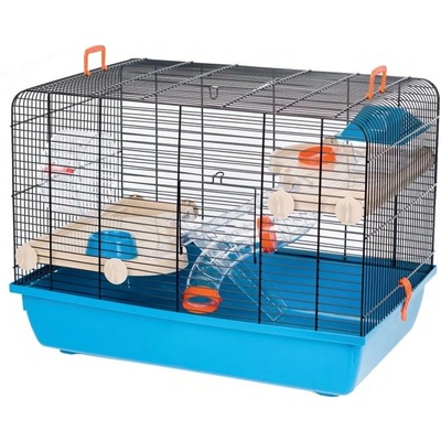 INTER-ZOO Pet Products Клетка за гризачи JERRY II с тунел 58 x 38 x 43 cm СИНЯ