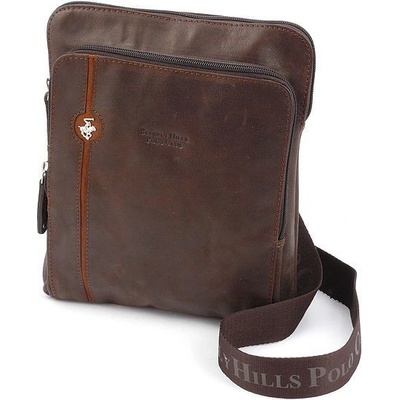 Beverly Hills taška Crossbody kožená BHPC Explore L BH-381-25 3l hnědá