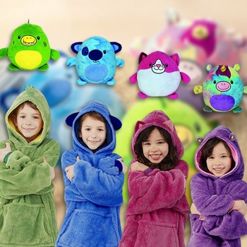 Играчка, възглавница и суитшърт в едно pillowpet, Универсален размер, Лесно почистване в пералня, Зелен (9pillowpet)