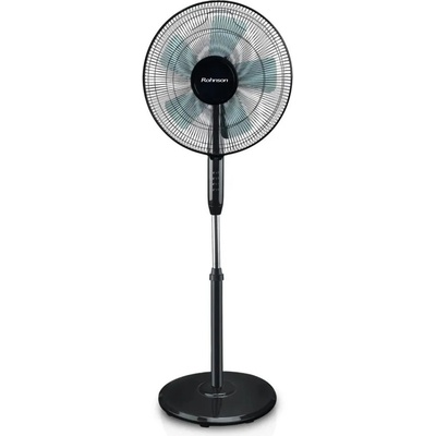 Rohnson Вентилатор на стойка Rohnson R-8115, Мощност 45W, 3 степени, 5 перки, Регулируема височина, 80° осцилация, Черен (R-8115)