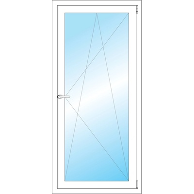 OKNA HNED Plastové okno 68x147 cm (680x1470 mm) bílé otevíravé a sklopné pravé