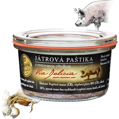 Via Delicia Játrová paštika s restovanou cibulkou 130 g