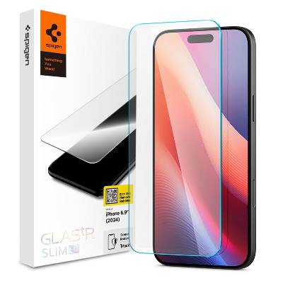 Калено стъклено защитно покритие за iPhone 16 Pro Max - Spigen Glass Tr Slim HD Tempered Glass (прозрачен) (AGL07916)