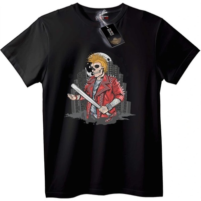 NOONEBRAND Тениска с череп на пънк рокер - 2XL, Black