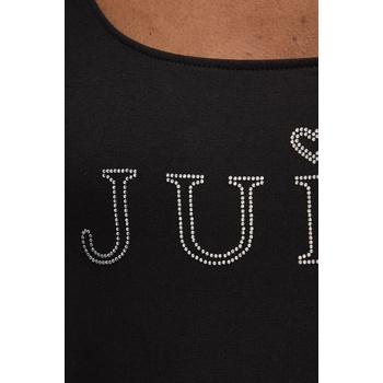 Juicy Couture Тениска Juicy Couture REGAL SQUARE NECK CROPPED TEE в черно JCBCT224831 (JCBCT224831.101)