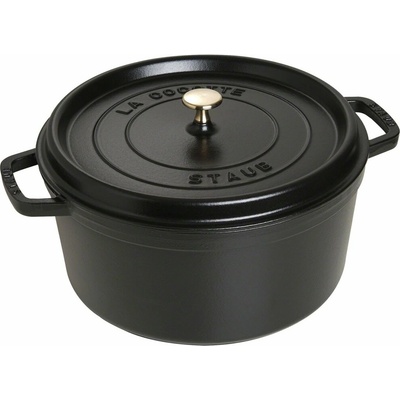 Staub Liatinový hrniec s pokrievkou Cocotte, čierna, 30 cm / 8,35 l 1004232