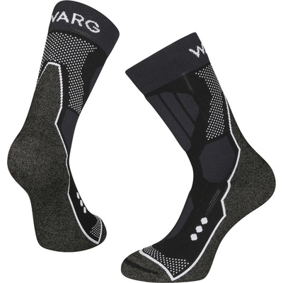 Warg ponožky Merino X-Country čierna/biela
