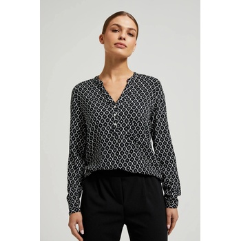 Moodo Черно-бяла дамска риза Moodo | Cheren | ЖЕНИ | XS
