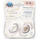 Canpol Babies sada 2 ks symetrických silikon cumlíkov+Little princess ružová
