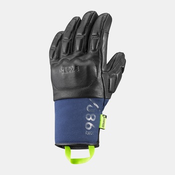 Wedze Detské lyžiarske rukavice 980 s vystuženými prstami čierne modrá