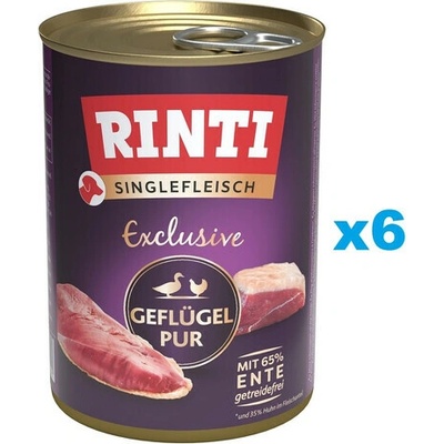 Rinti Singlefleisch Exclusive Poultry Pure 6 x 400 g