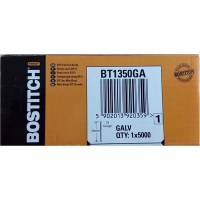 Bostitch hřebíčky BT13 - 50 mm pozink 5000 ks v bal. BT1350GA