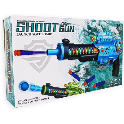 Автомат изстрелващ меки топчета и стрели със звукови и светлинни ефекти Shootgun СН-041