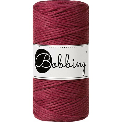 Bobbiny Macrame Cord 3 mm 100 m Wine Red Šňůra