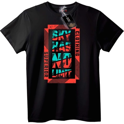 NOONEBRAND Тениска Небето Няма Граници - S, Black