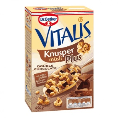 Dr. Oetker Хрупкаво мюсли двоен шоколад Vitalis Dr. Oetker 420гр
