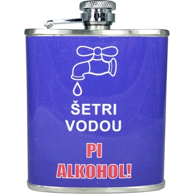 Ploskačka nerezová Šetri vodou 180 ml