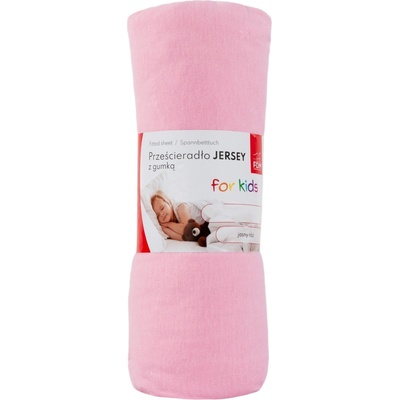 FDM Prostěradlo 100% bavlna růžové s gumou 80x180