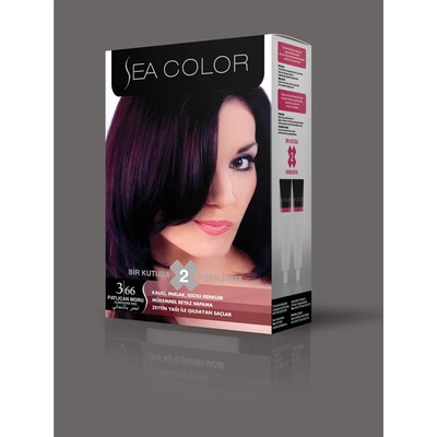 LILA Cosmetics Турска крем боя за коса Sea Color 3.66 Aubergine Red