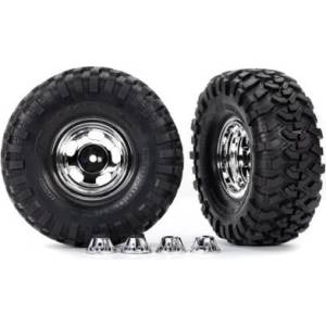 Traxxas колело 2.2", диск с капачки хромиран, гуми Canyon Trail (2)