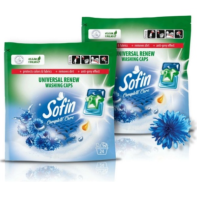 Sofin prací kapsle Bílého a Světlého Prádla Ochrana Barev 2 x 24 PD