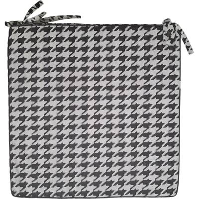 Ned bed linen ВЪЗГЛАВНИЦА ЗА СТОЛ c ЦИП 45х45х4см ЧЕРЕН ДЕКОРАТИВЕН РЪБ geometric m02268 3.5СМ v-8 (geometric m02268 3.5СМ v-8)