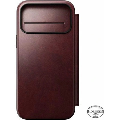 Nomad puzdro Modern Leather Folio Magsafe Horween pre iPhone 17 Pro Max - Burgundy Chromexcel NM011826858