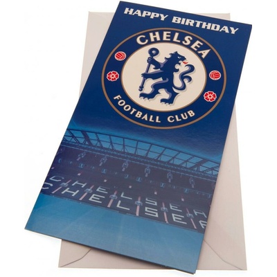 Chelsea FC Narodeninové blahoželanie Chelsea FC, modré, 22x12cm