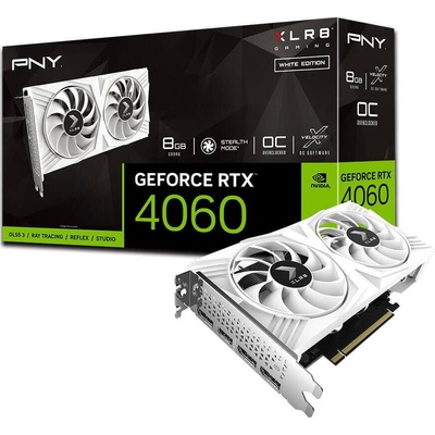 PNY GeForce RTX 4060 8GB OC XLR8 VERTO DF White (VCG40608DFWXPB1-O)