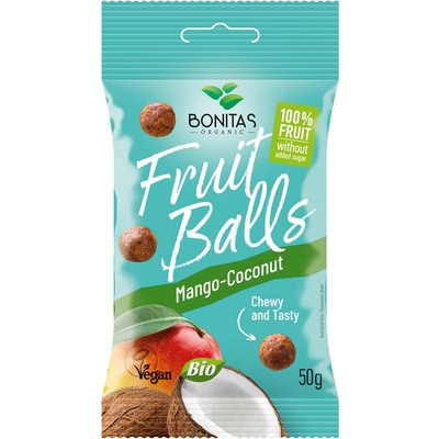 BONITAS BIO ovocné guličky s mangom a kokosom 50 g